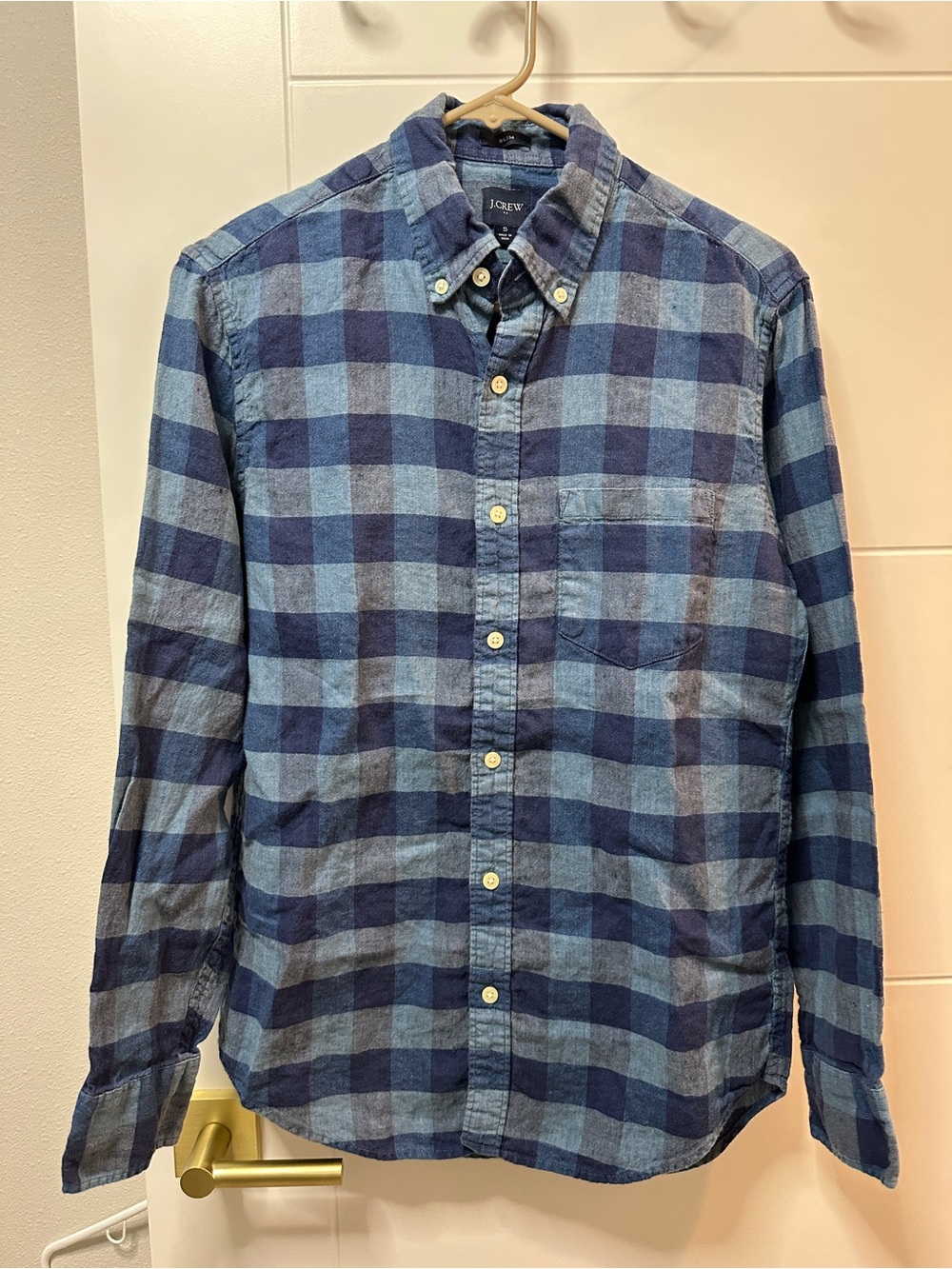 J. Crew Blue Plaid Button-Down Shirt